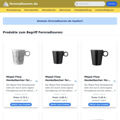 Screenshot fernradtouren.de