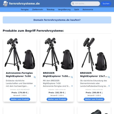 Screenshot fernrohrsysteme.de