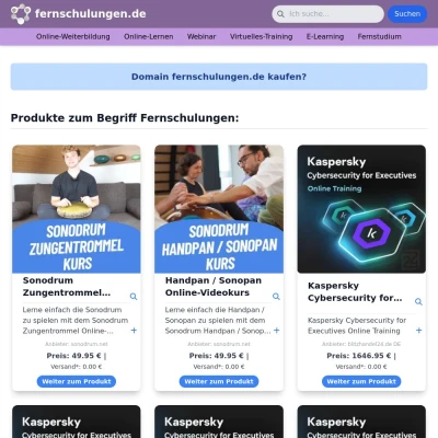 Screenshot fernschulungen.de