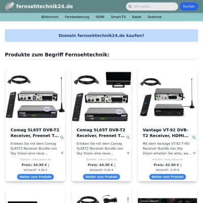 Screenshot fernsehtechnik24.de