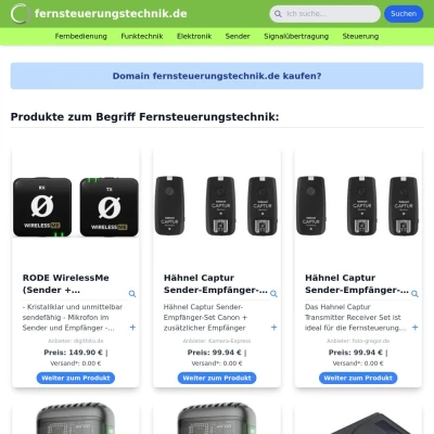 Screenshot fernsteuerungstechnik.de