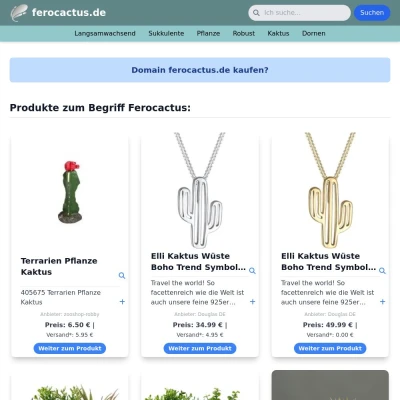 Screenshot ferocactus.de