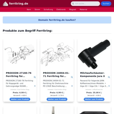 Screenshot ferritring.de