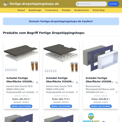 Screenshot fertige-dropshippingshops.de