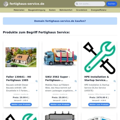 Screenshot fertighaus-service.de