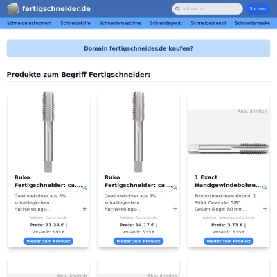 Screenshot fertigschneider.de