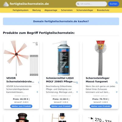 Screenshot fertigteilschornstein.de