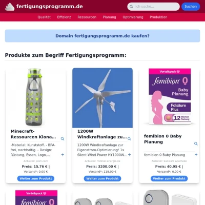 Screenshot fertigungsprogramm.de