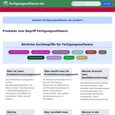 Screenshot fertigungssoftware.de