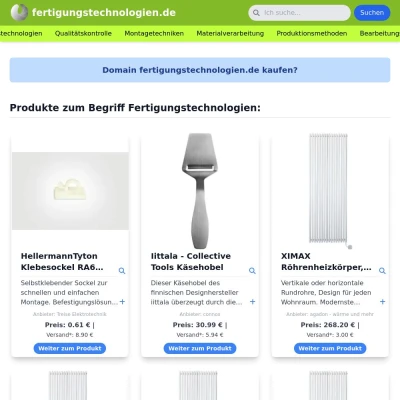 Screenshot fertigungstechnologien.de