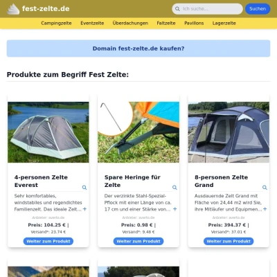 Screenshot fest-zelte.de