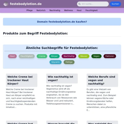 Screenshot festebodylotion.de