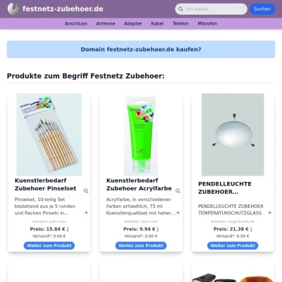 Screenshot festnetz-zubehoer.de