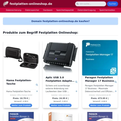 Screenshot festplatten-onlineshop.de