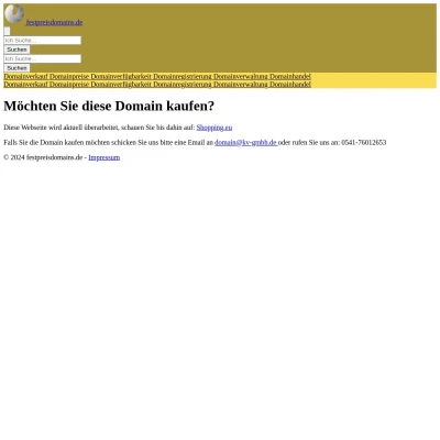 Screenshot festpreisdomains.de