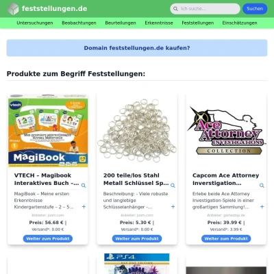 Screenshot feststellungen.de
