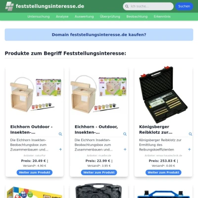 Screenshot feststellungsinteresse.de