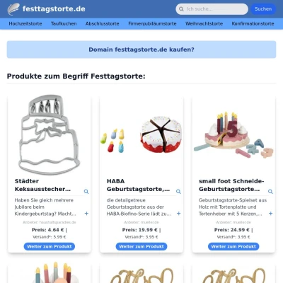Screenshot festtagstorte.de