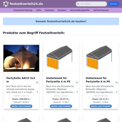 Screenshot festzeltverleih24.de