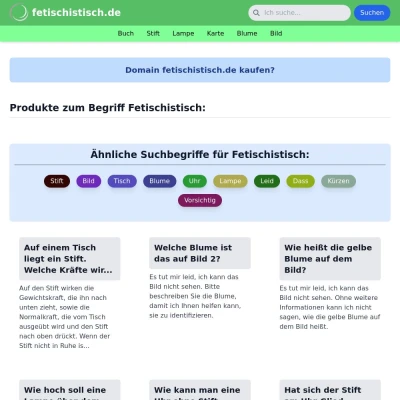 Screenshot fetischistisch.de