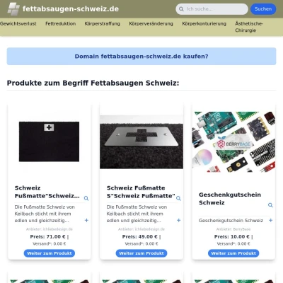 Screenshot fettabsaugen-schweiz.de