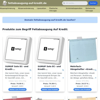 Screenshot fettabsaugung-auf-kredit.de