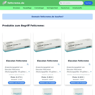 Screenshot fettcreme.de