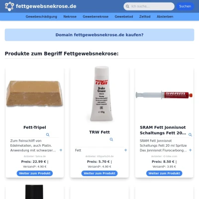 Screenshot fettgewebsnekrose.de