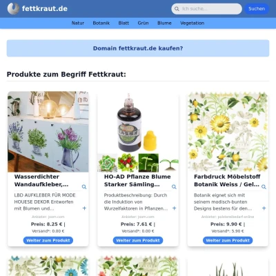 Screenshot fettkraut.de