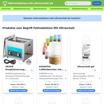 Screenshot fettreduktion-mit-ultraschall.de