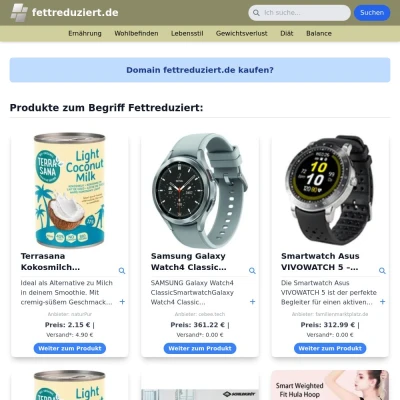 Screenshot fettreduziert.de