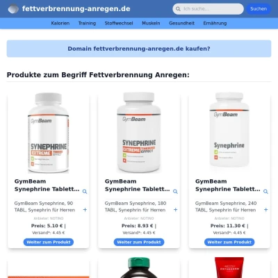 Screenshot fettverbrennung-anregen.de