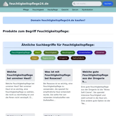 Screenshot feuchtigkeitspflege24.de