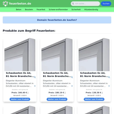 Screenshot feuerbeton.de