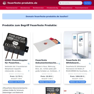 Screenshot feuerfeste-produkte.de