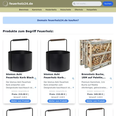 Screenshot feuerholz24.de