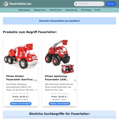 Screenshot feuerleiter.eu
