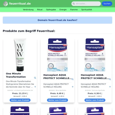Screenshot feuerritual.de