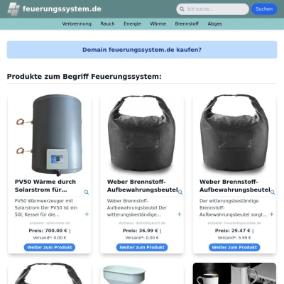 Screenshot feuerungssystem.de