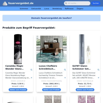Screenshot feuervergoldet.de