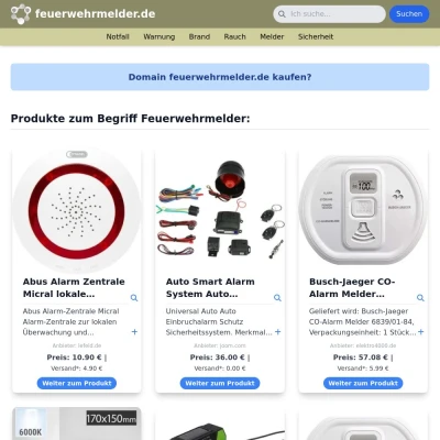 Screenshot feuerwehrmelder.de