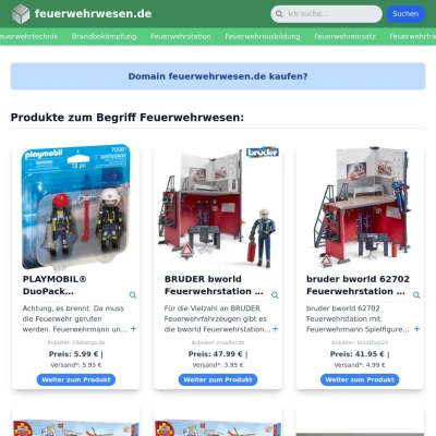 Screenshot feuerwehrwesen.de