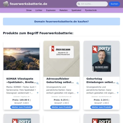 Screenshot feuerwerksbatterie.de