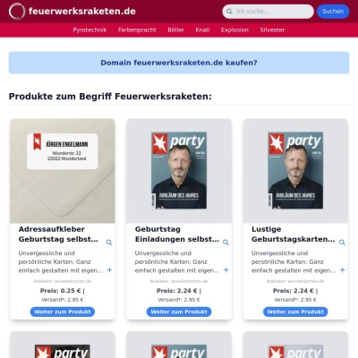 Screenshot feuerwerksraketen.de