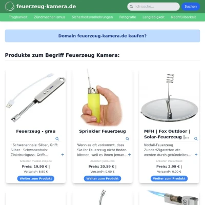 Screenshot feuerzeug-kamera.de