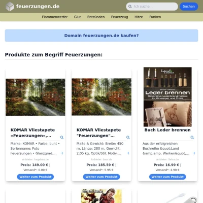 Screenshot feuerzungen.de