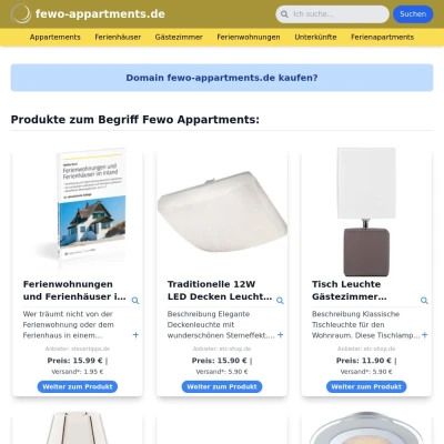 Screenshot fewo-appartments.de