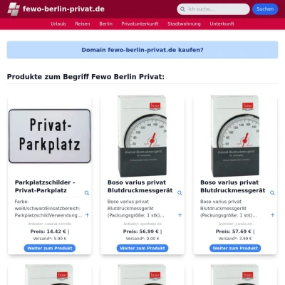 Screenshot fewo-berlin-privat.de