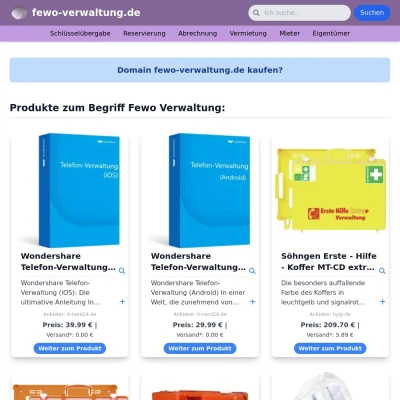 Screenshot fewo-verwaltung.de