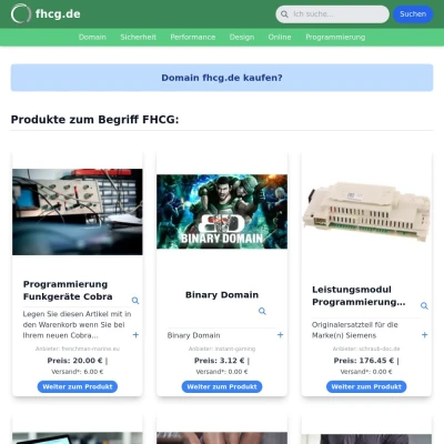 Screenshot fhcg.de